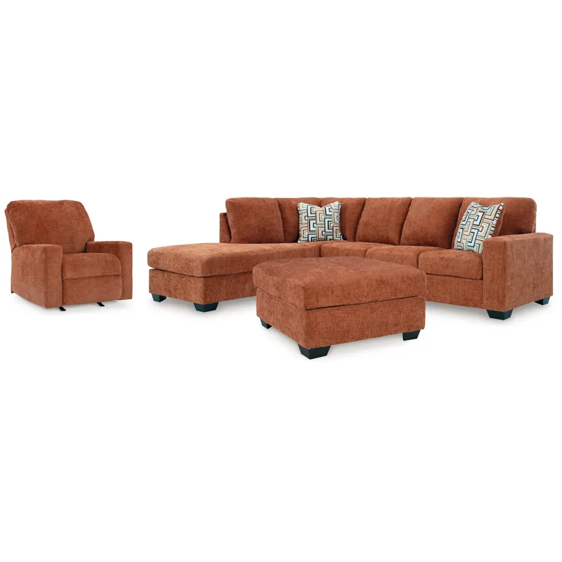 Aviemore 2-Piece Sectional with Chaise, Recliner and Ottoman