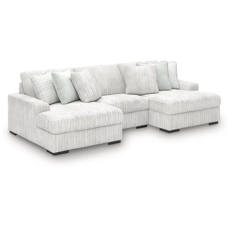 Stupendous 3-Piece Sectional with Double Chaise