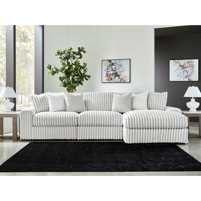 Stupendous 3-Piece Sectional with Chaise