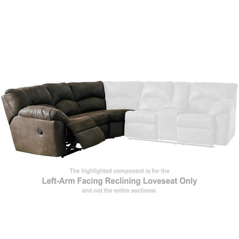 Tambo Left-Arm Facing Reclining Loveseat