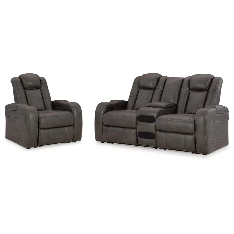 Fyne-Dyme Power Reclining Loveseat and Recliner