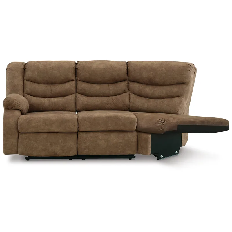 Partymate Left-Arm Facing Reclining Loveseat with Half Wedge
