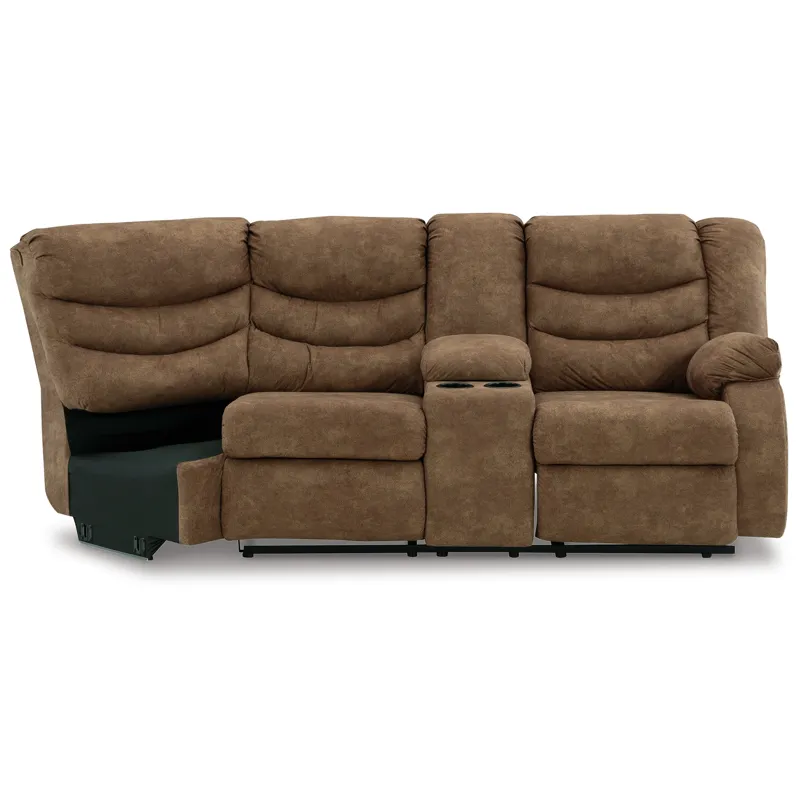 Partymate Right-Arm Facing Reclining Loveseat with Half Wedge Console