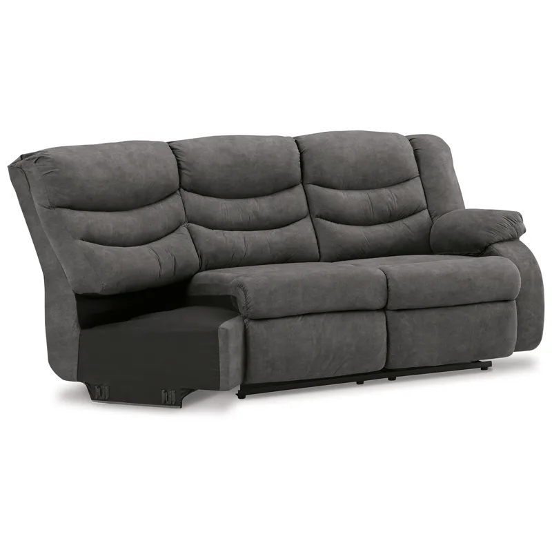 Partymate Right-Arm Facing Reclining Loveseat with Half Wedge