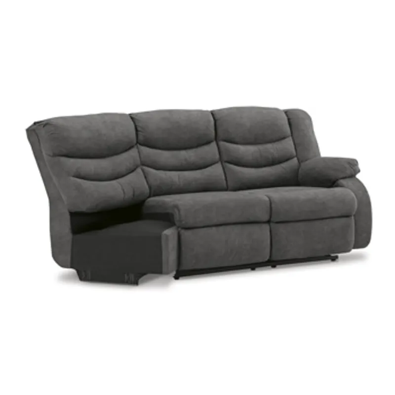 Partymate Right-Arm Facing Reclining Loveseat with Half Wedge