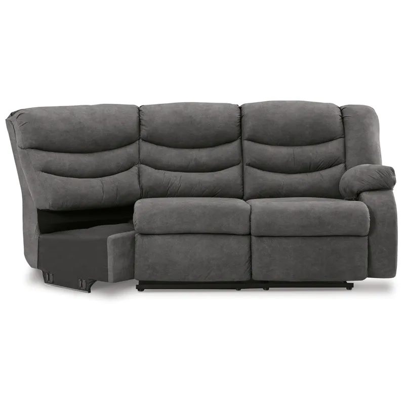 Partymate Right-Arm Facing Reclining Loveseat with Half Wedge