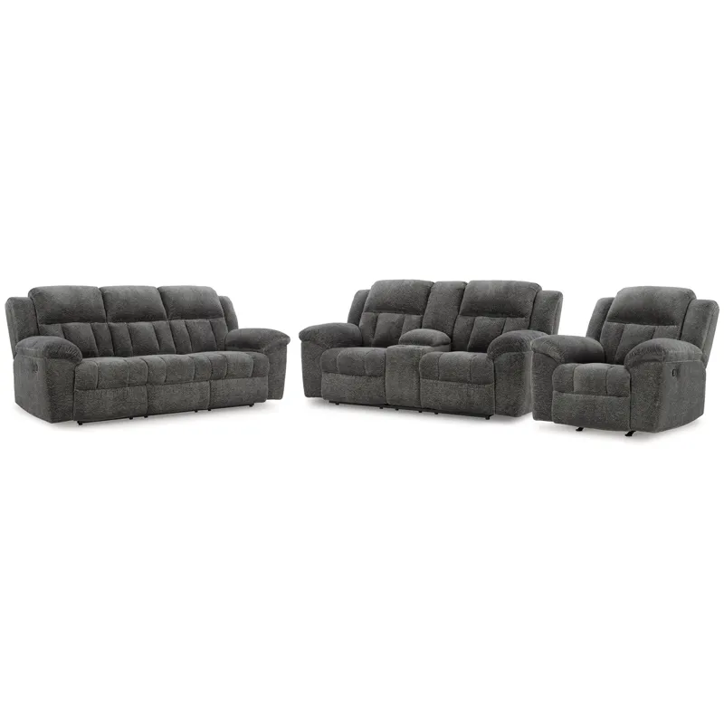 Frohn Reclining Sofa, Loveseat and Recliner