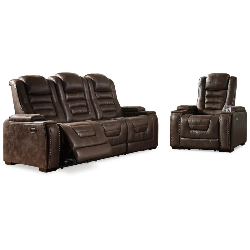 Game Zone Power Reclining Sofa and Power Recliner