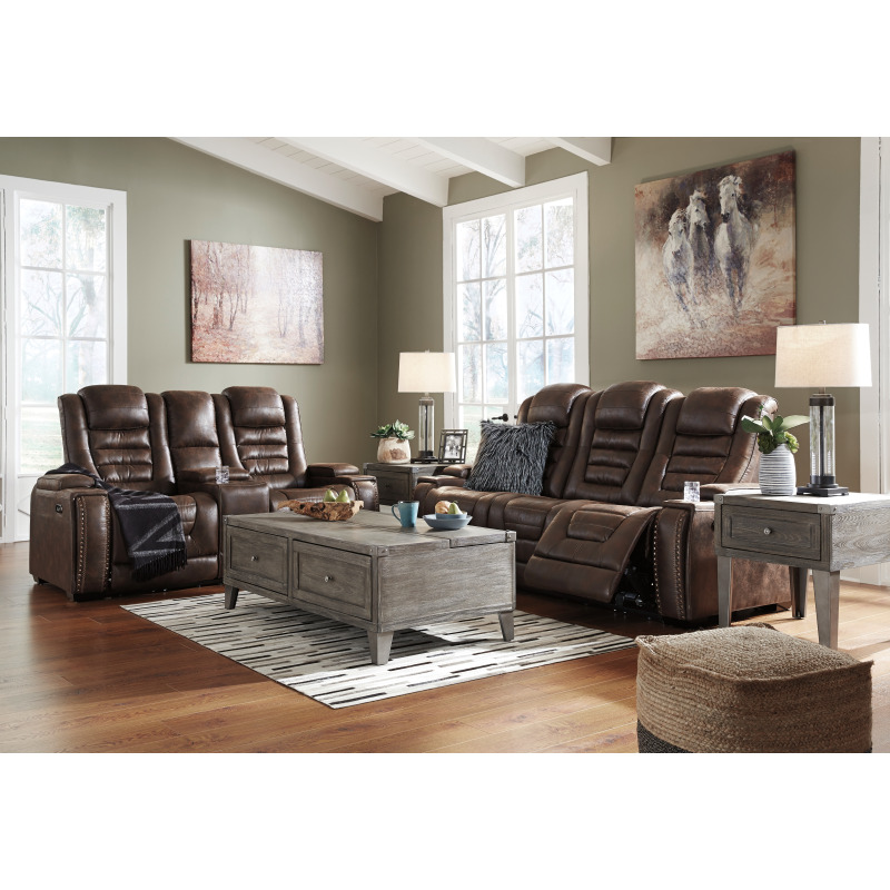Game Zone Power Reclining Loveseat with Console 3850118 by Signature
