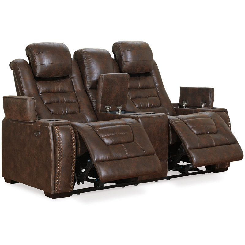 Game Zone Power Reclining Loveseat with Console 3850118 by Signature