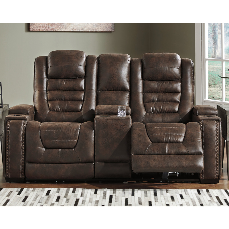Game Zone Power Reclining Loveseat with Console 3850118 by Signature