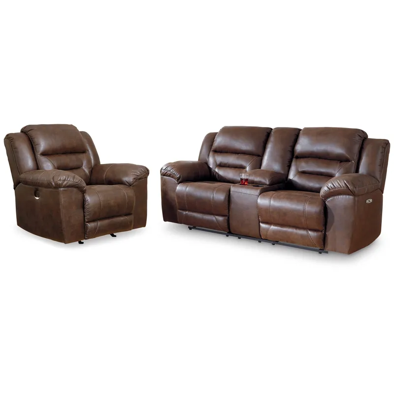 Stoneland Power Reclining Loveseat and Power Recliner