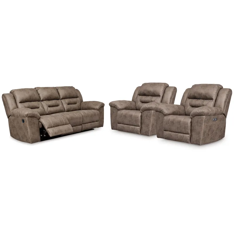 Stoneland Reclining Sofa and 2 Power Recliners