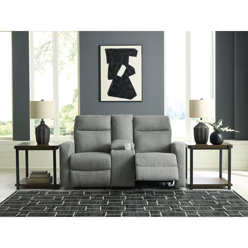 Gauntlet Reclining Loveseat with Console