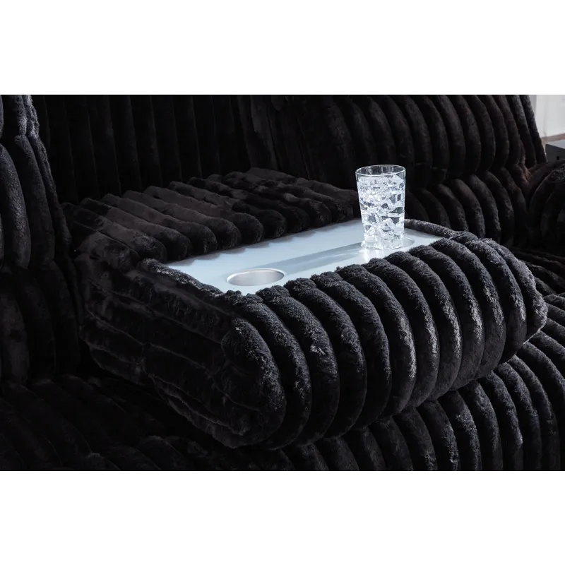 Technique Power Reclining Sofa with Drop Down Table