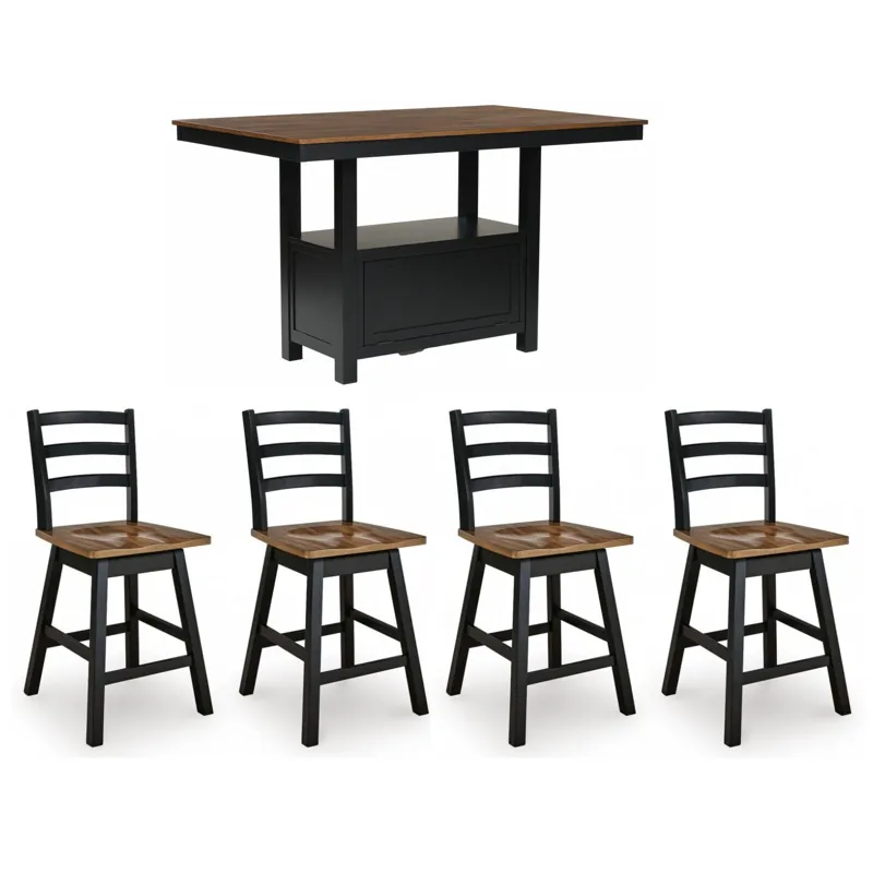 Wildenauer Counter Height Dining Table &amp; 4 Stools