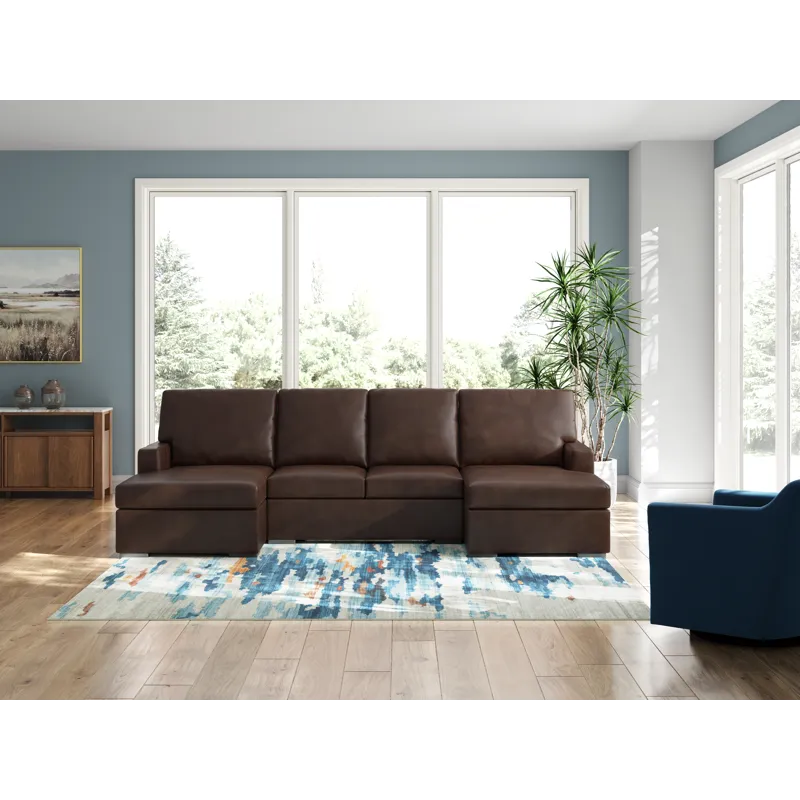 Modern Day 3-Piece Sectional with Double Chaise