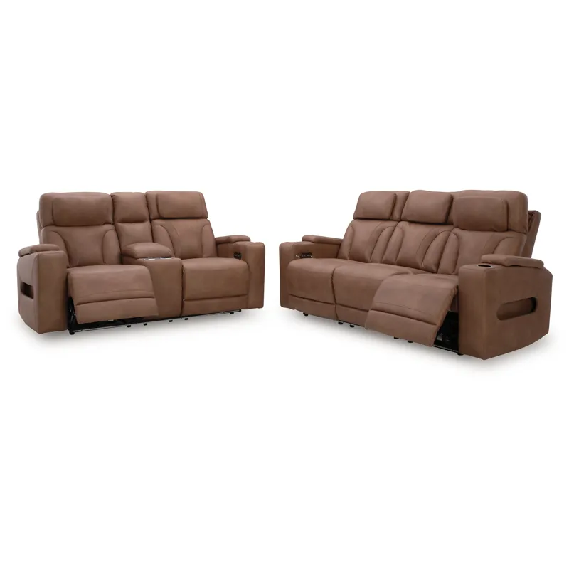 Point Clear Power Reclining Sofa and Loveseat