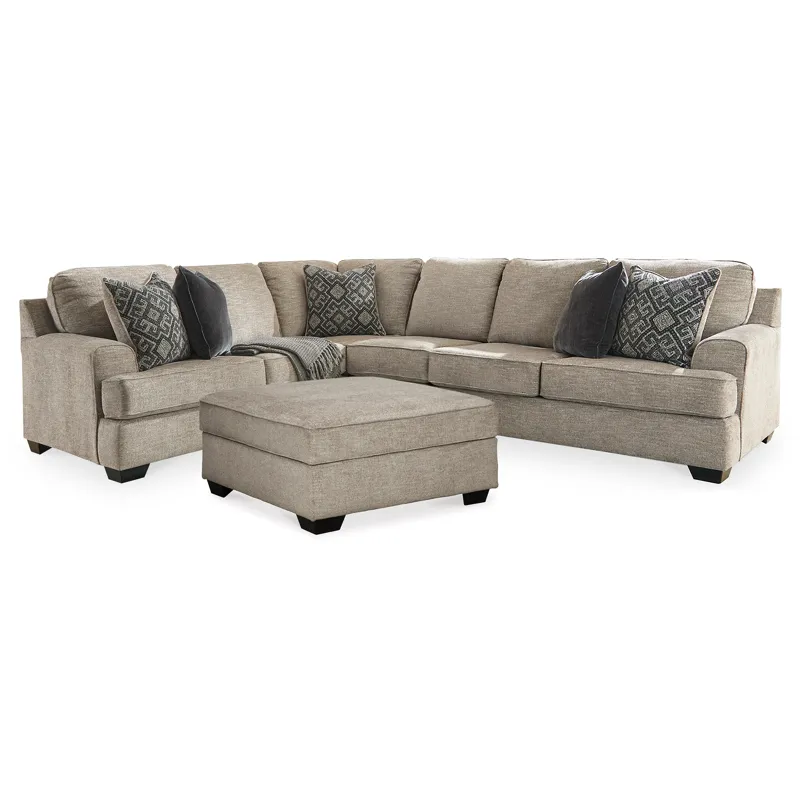 Bovarian 3-Piece Sectional and Ottoman