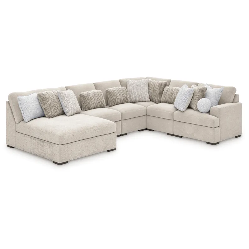 Cuddle Plush 6-Piece Sectional with Chaise
