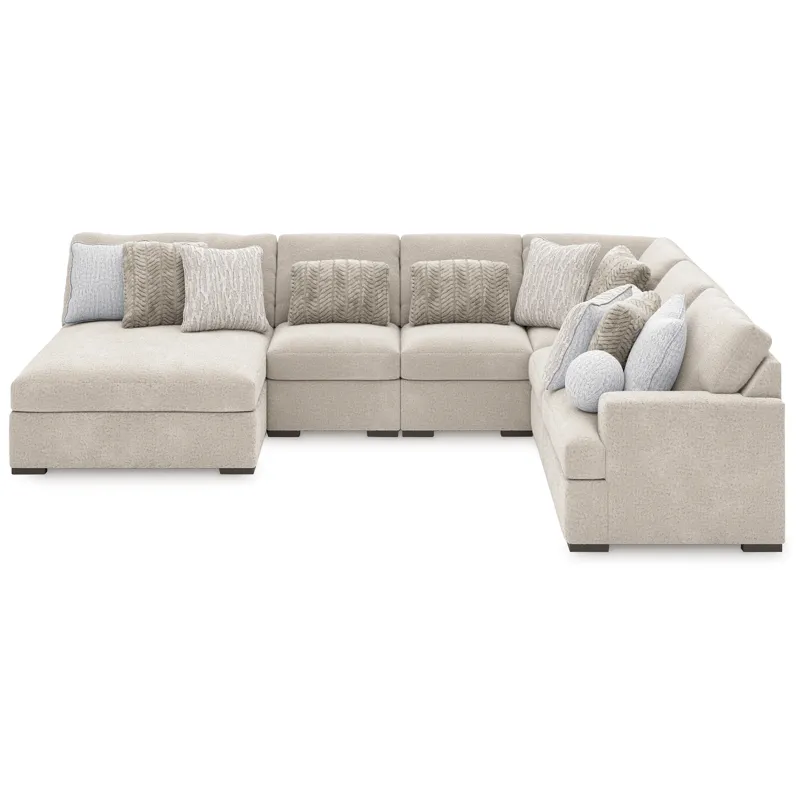 Cuddle Plush 6-Piece Sectional with Chaise