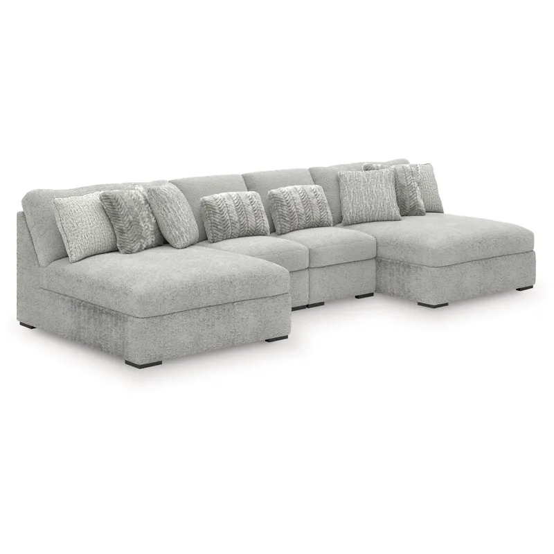 Cuddle Plush 4-Piece Sectional with Chaise