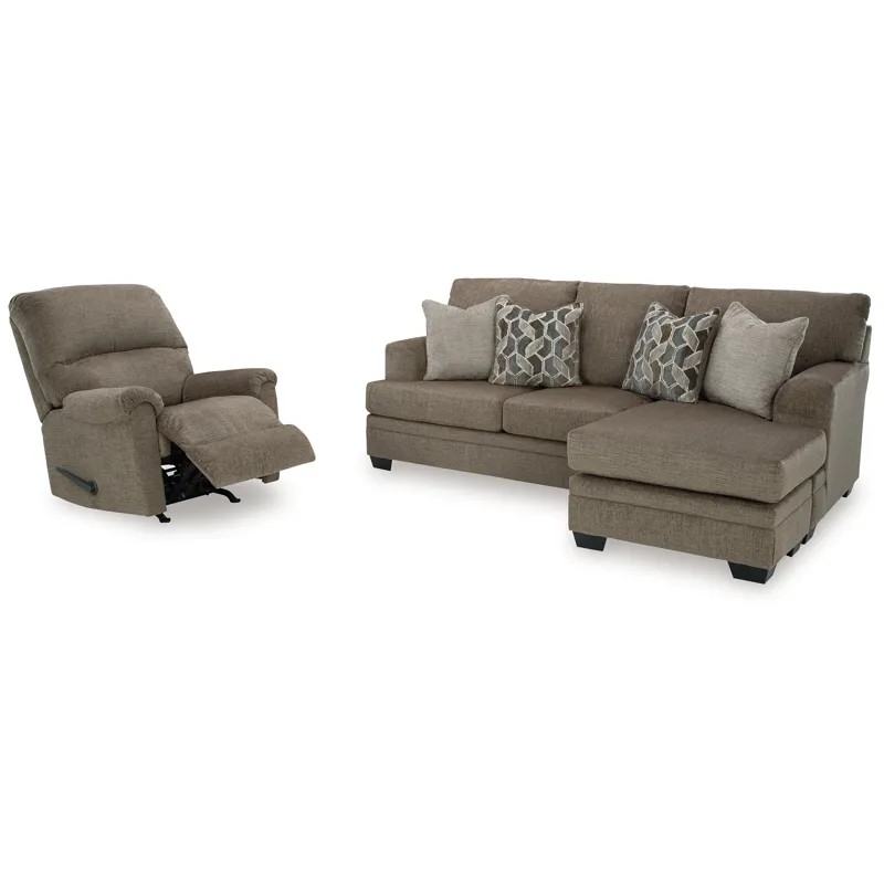 Stonemeade Sofa Chaise and Recliner
