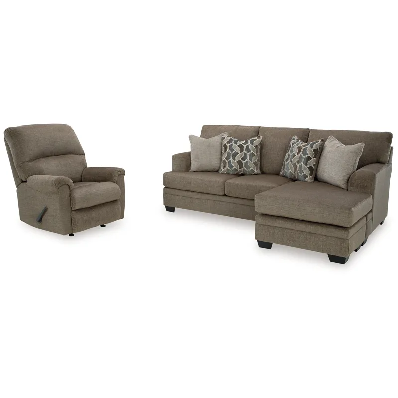 Stonemeade Sofa Chaise and Recliner