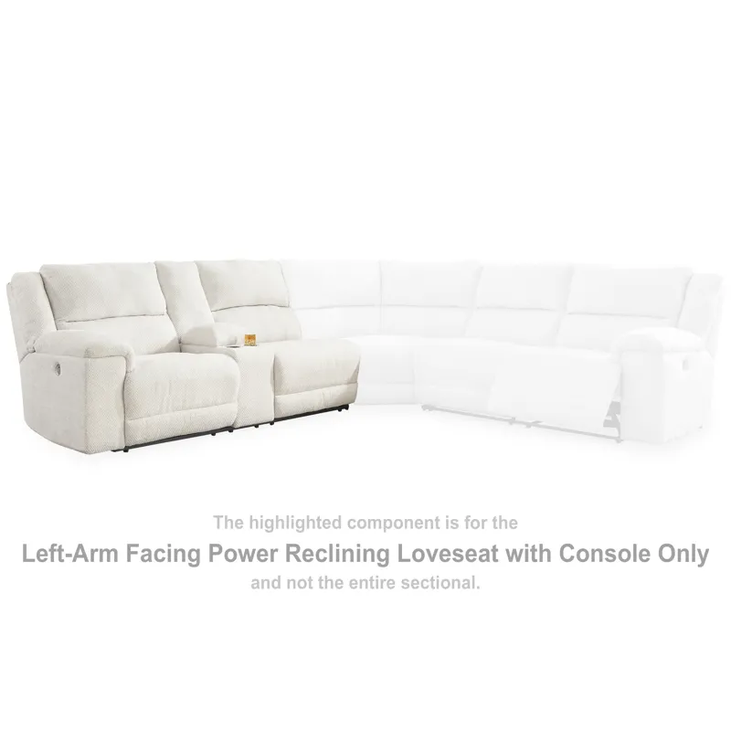 Keensburg Left-Arm Facing Power Reclining Loveseat with Console