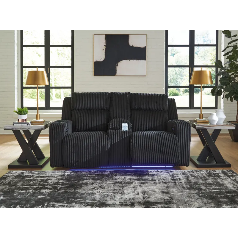 Forest Lake Power Reclining Loveseat with Console