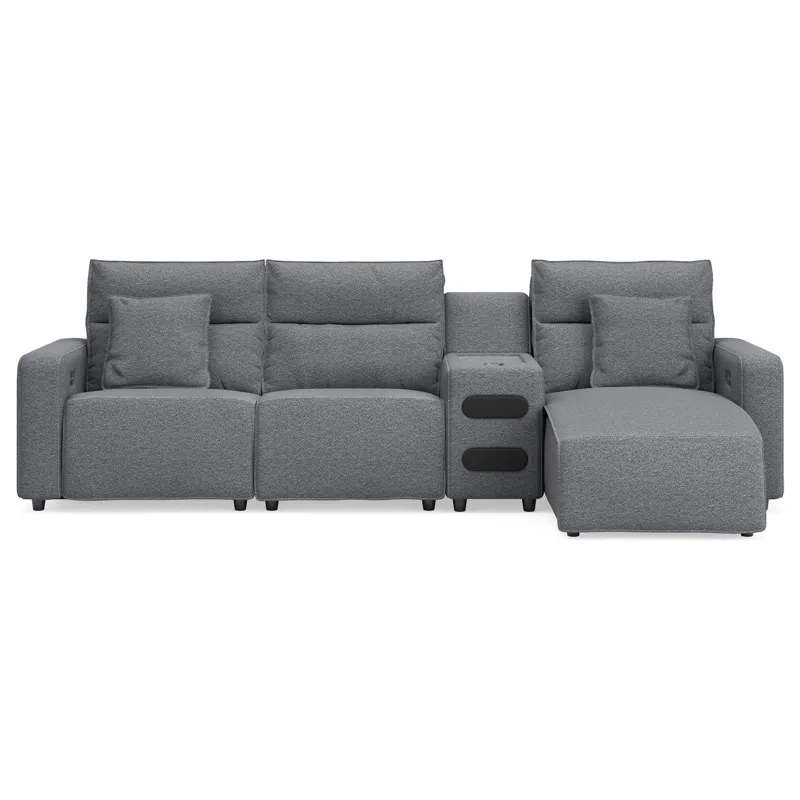 Modmax II 4-Piece Reclining Sectional with Chaise and Audio Console