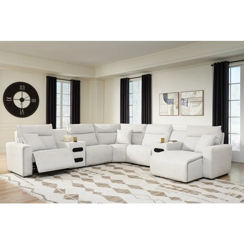 Modmax II 7-Piece Power Reclining Sectional with Chaise and Audio Consoles