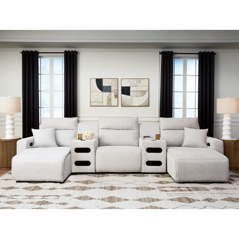 Modmax II 5-Piece Power Reclining Sectional with Chaise and Audio Consoles