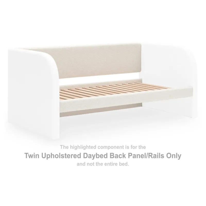 Shapella Twin Upholstered Daybed Back Panel/Rails