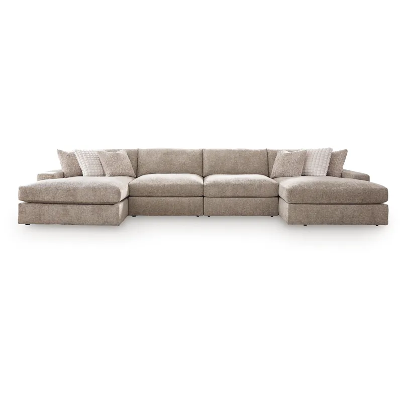 Nexora-Court 4-Piece Double Chaise Sectional