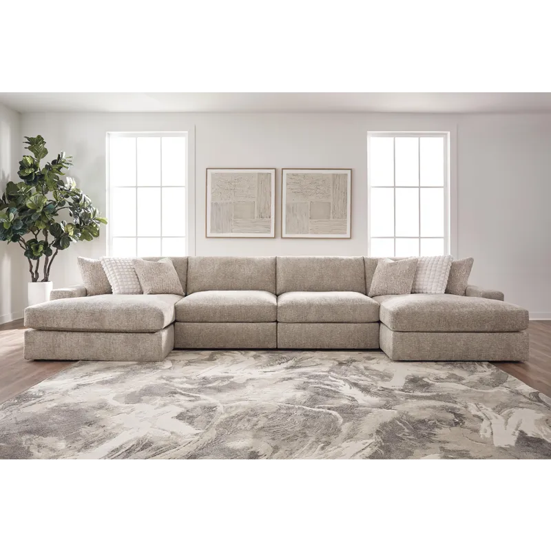 Nexora-Court 4-Piece Double Chaise Sectional
