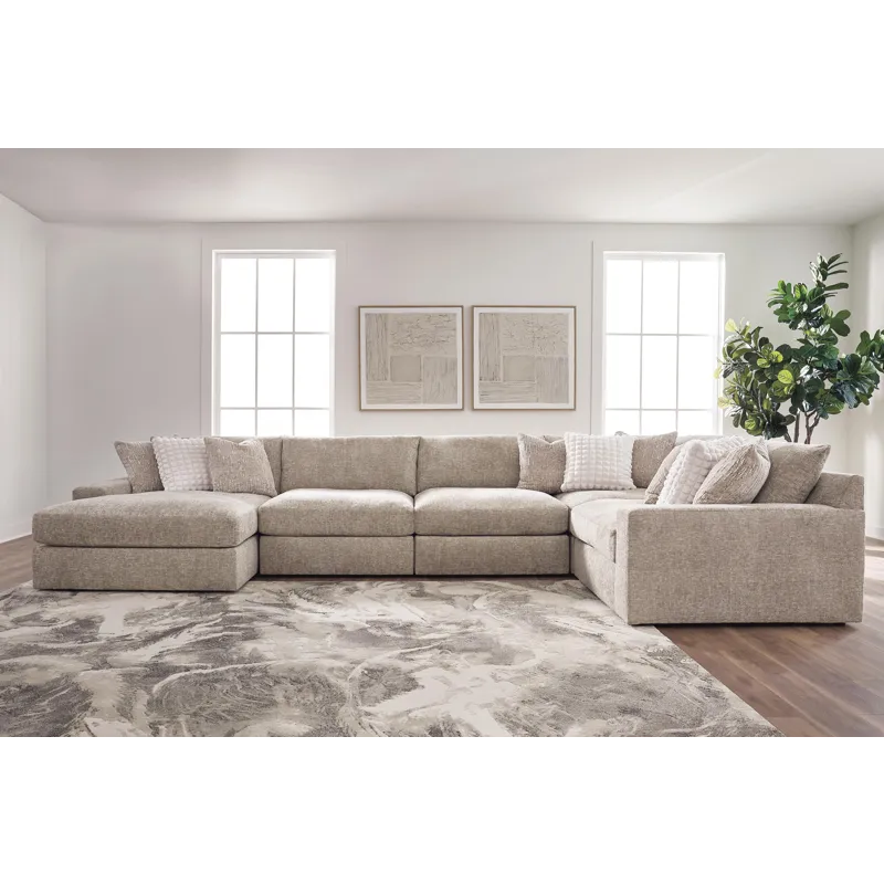 Nexora-Court 5-Piece Sectional with Chaise