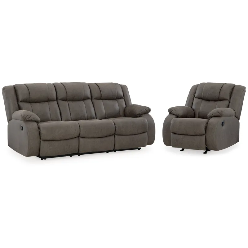 First Base Reclining Sofa and Recliner