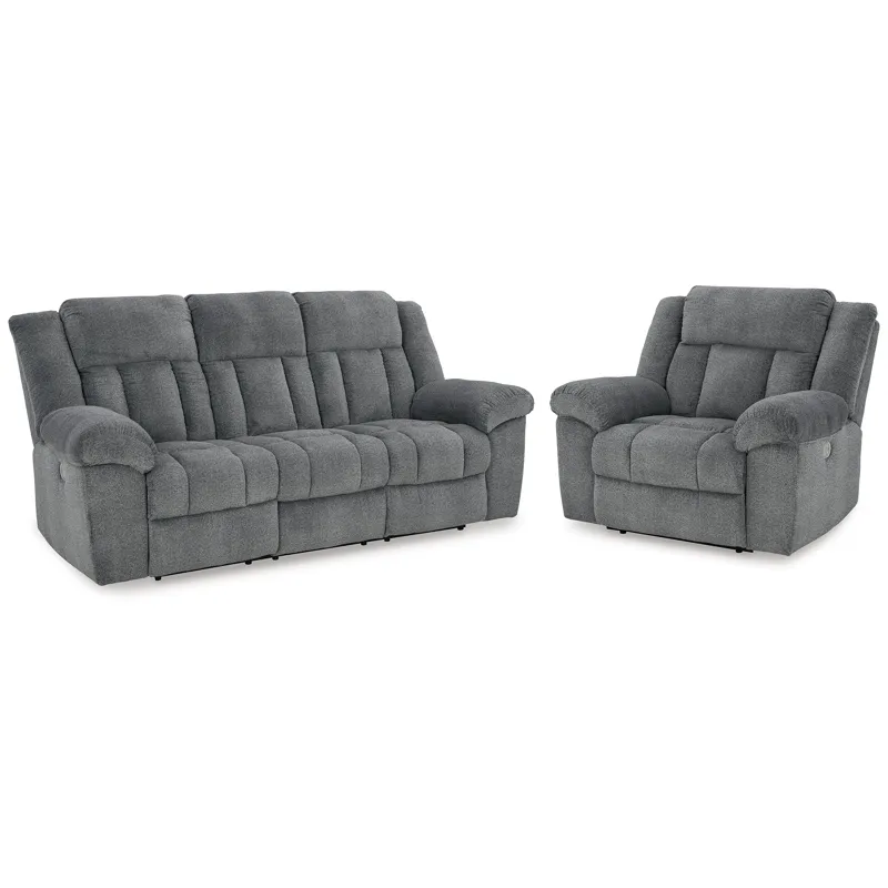 Tip-Off Power Reclining Sofa and Recliner