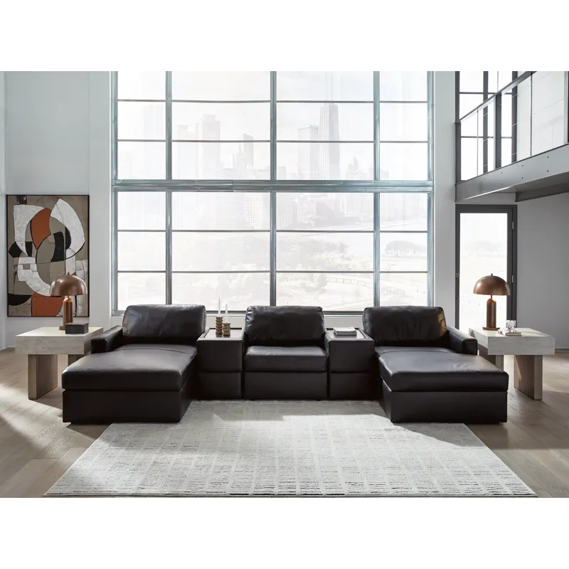 ModMax II 5-Piece Double Chaise Sectional with Storage Consoles