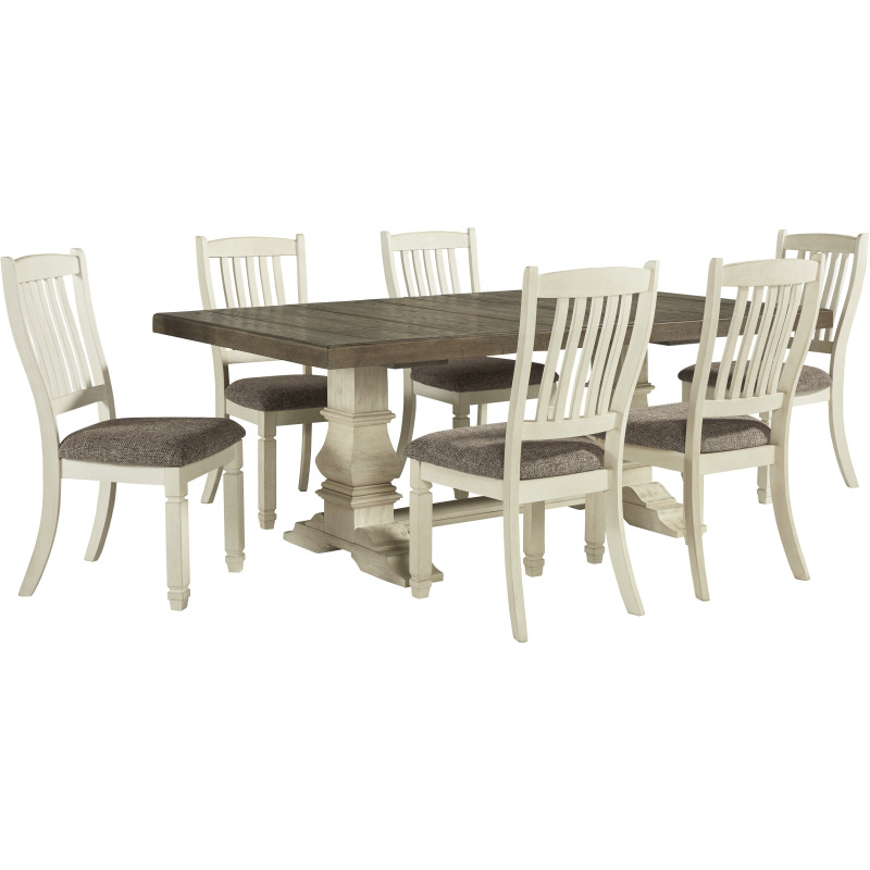 Bolanburg 7 PC Extention Dining Set D647D17+01x6 by Signature Design by