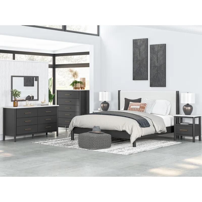 Cadmori King Upholstered Panel Bed