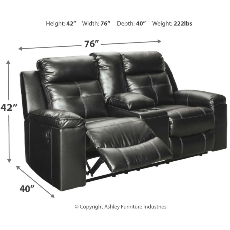 Kempten Reclining Loveseat with Console