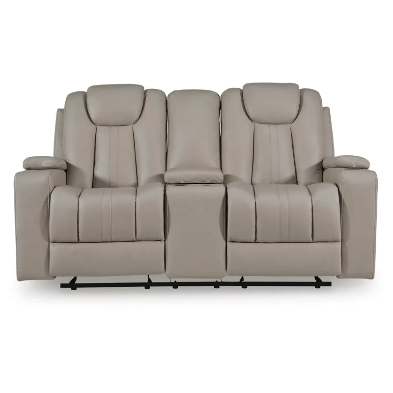 Elevate Edges Glider Reclining Loveseat with Console