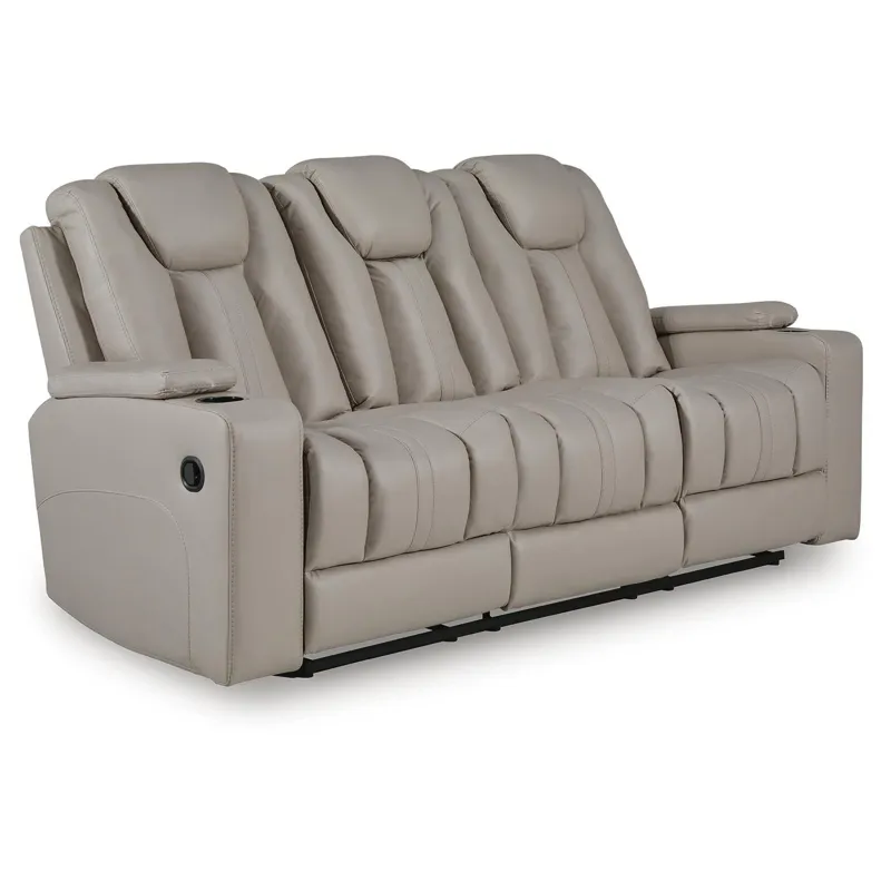 Elevate Edges Reclining Sofa with Drop Down Table