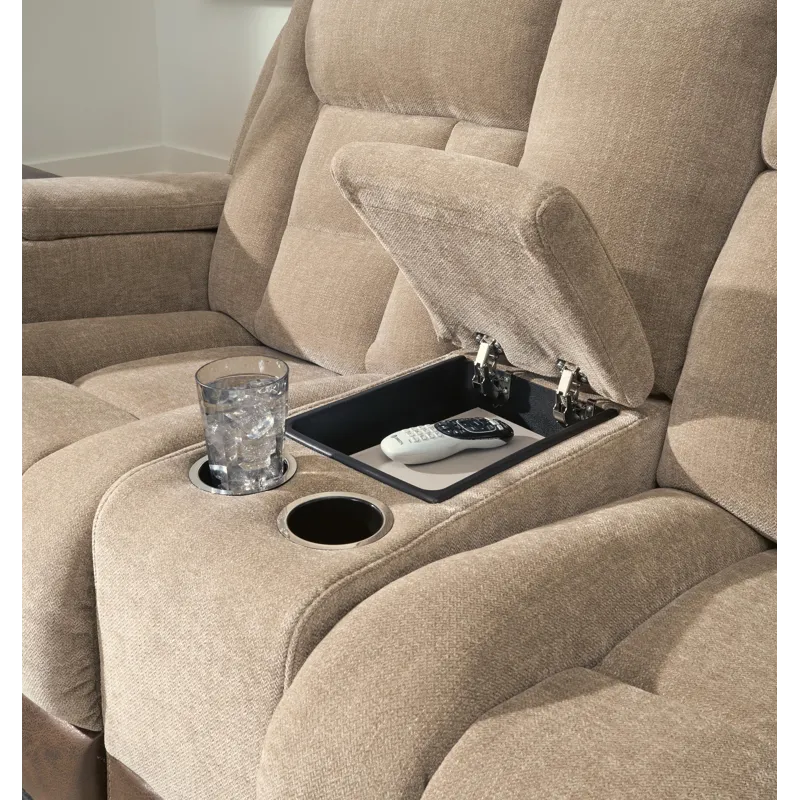 Mixed Motion Power Reclining Loveseat with Console