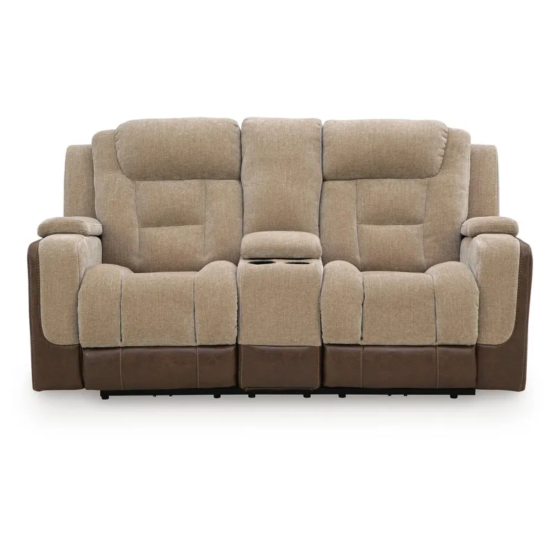 Mixed Motion Power Reclining Loveseat with Console