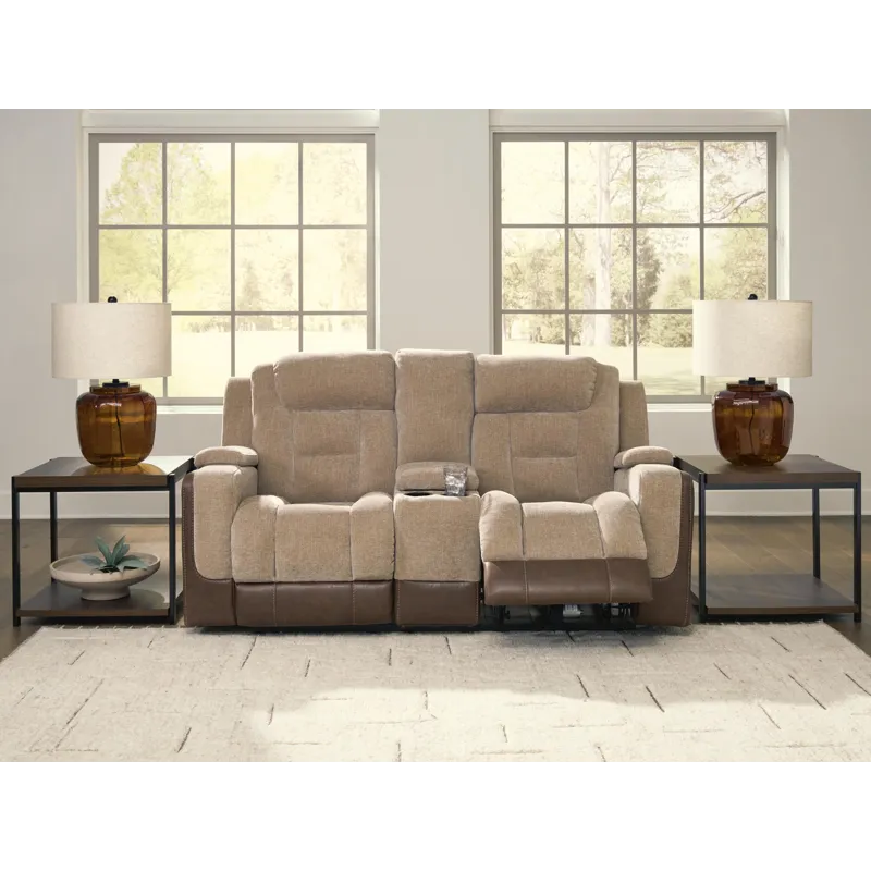 Mixed Motion Power Reclining Loveseat with Console