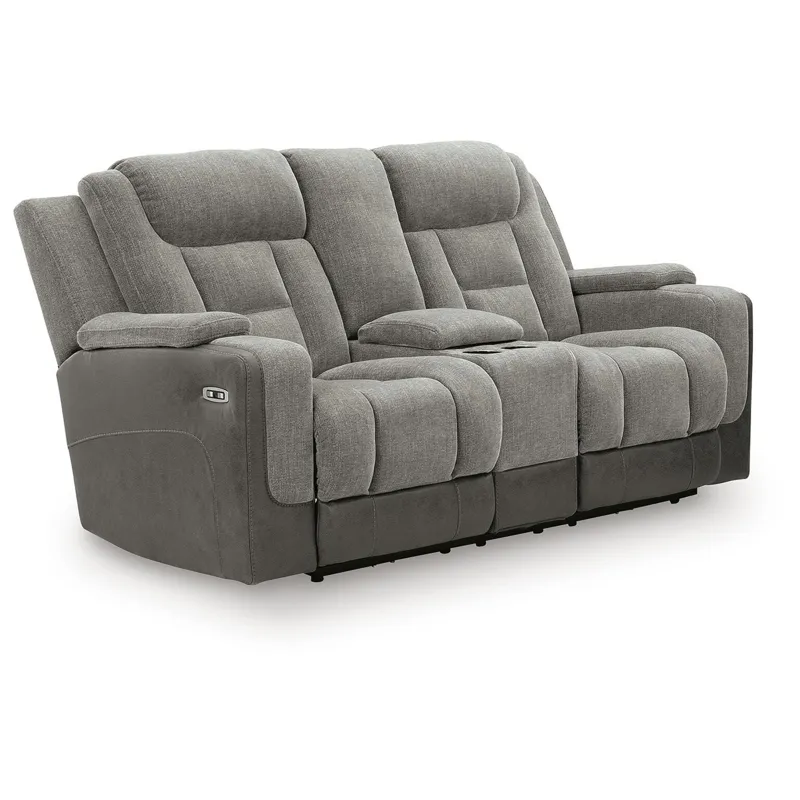 Mixed Motion Power Reclining Loveseat with Console