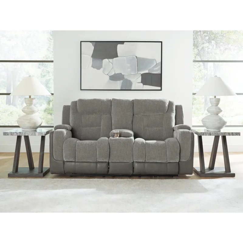 Mixed Motion Power Reclining Loveseat with Console